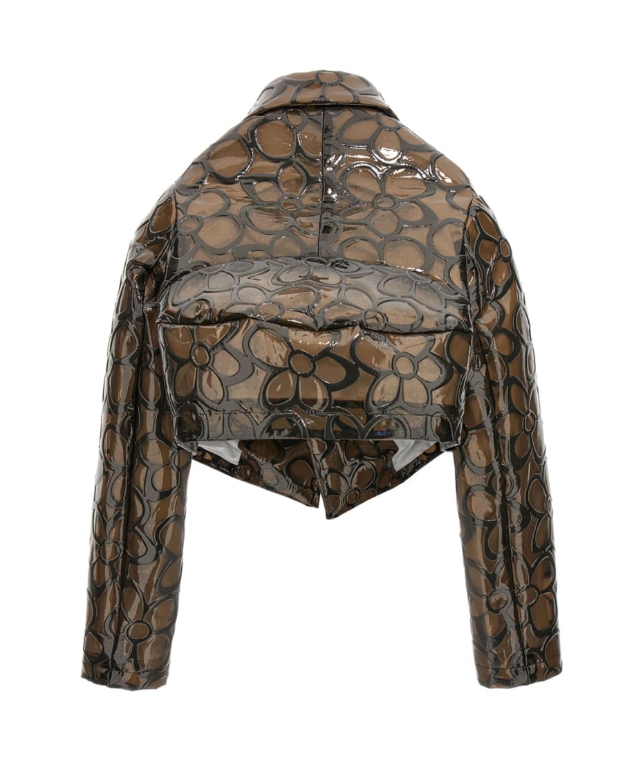 ジャケット COMME des GARCONS Floral PVC cropped jacket Comme Des Garçons Floral Pvc Cropped Jacket In Multi | ModeSens
