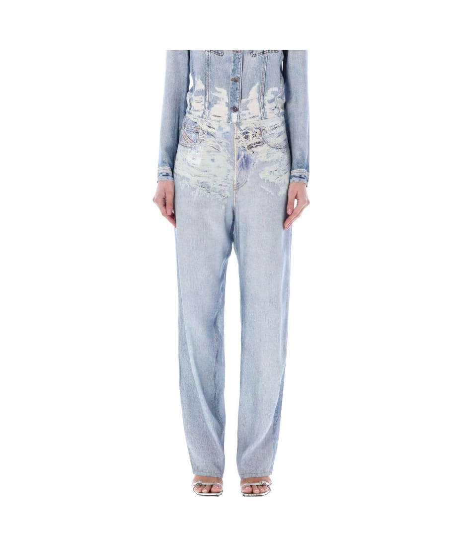 Diesel P-sarky Straight-leg Denim Printed Pants | italist, ALWAYS