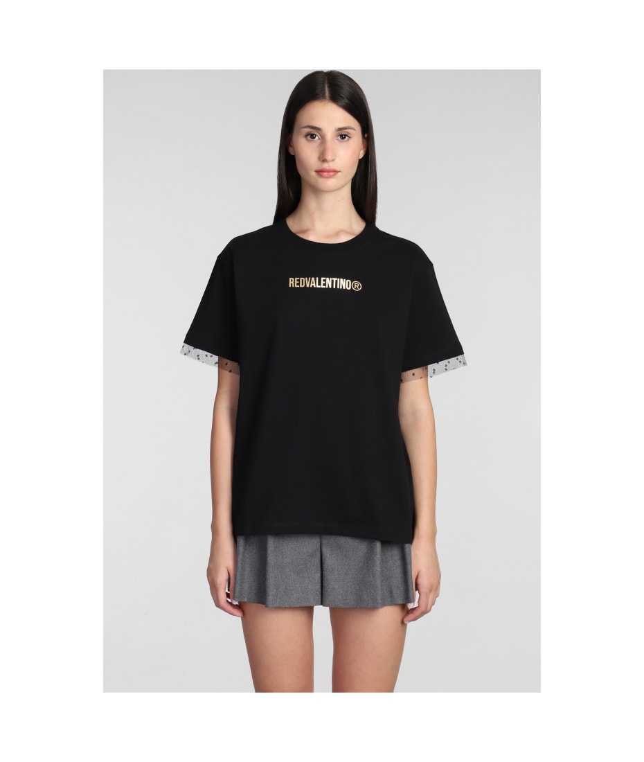 RED Valentino T-shirt In Black Cotton | italist