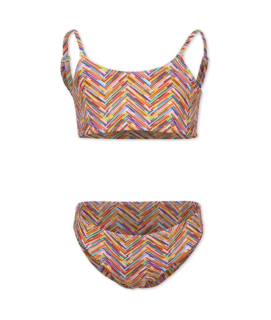 Multicolor Bikini For Girl With Motif Chevron, image size:930x1100