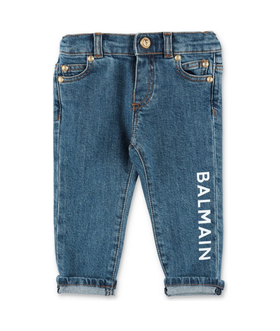 orange overskydende Gurgle Balmain Jeans Blu In Denim Di Cotone Stretch Baby Boy | italist, ALWAYS  LIKE A SALE