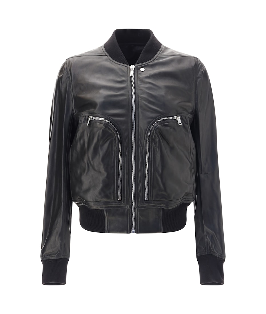 Rick Owens Bauhaus Flight Leather Jacket | italist