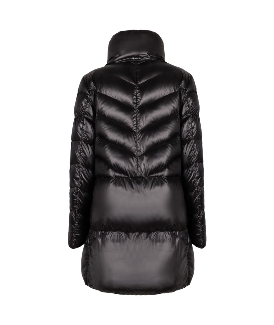 【関税&送料込】Herno Biker Down Jacket In Glossy Nylon Herno Glossy Nylon Down Jacket | italist