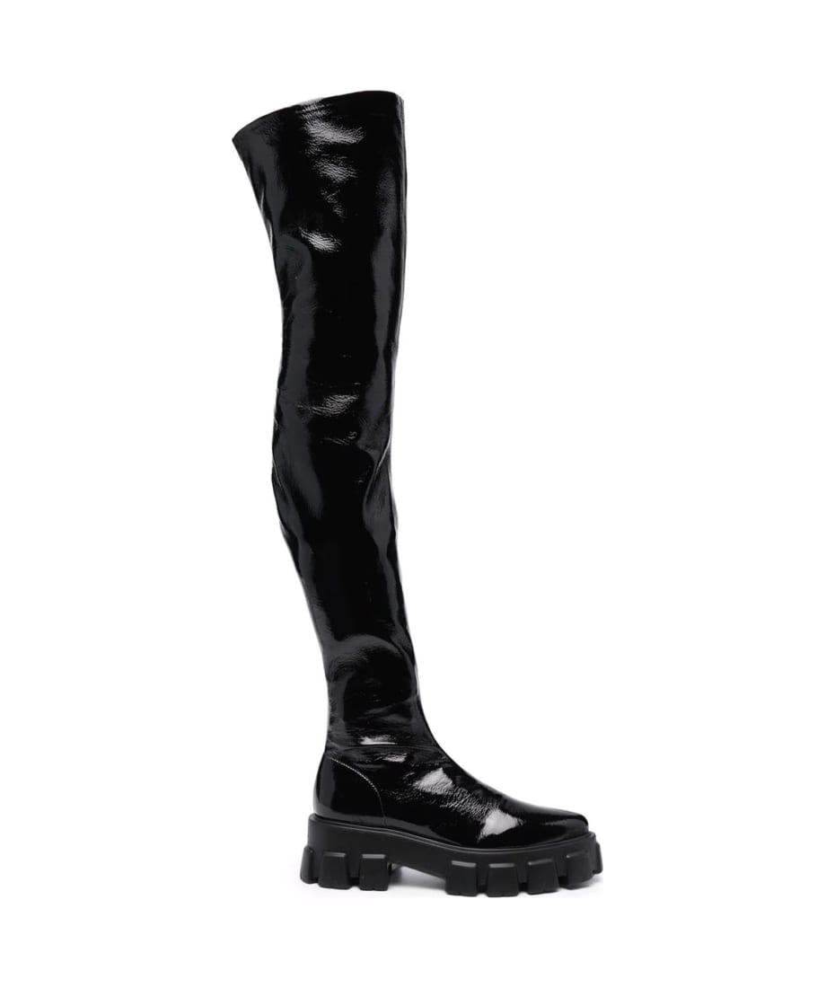 Prada thigh high boots best sale