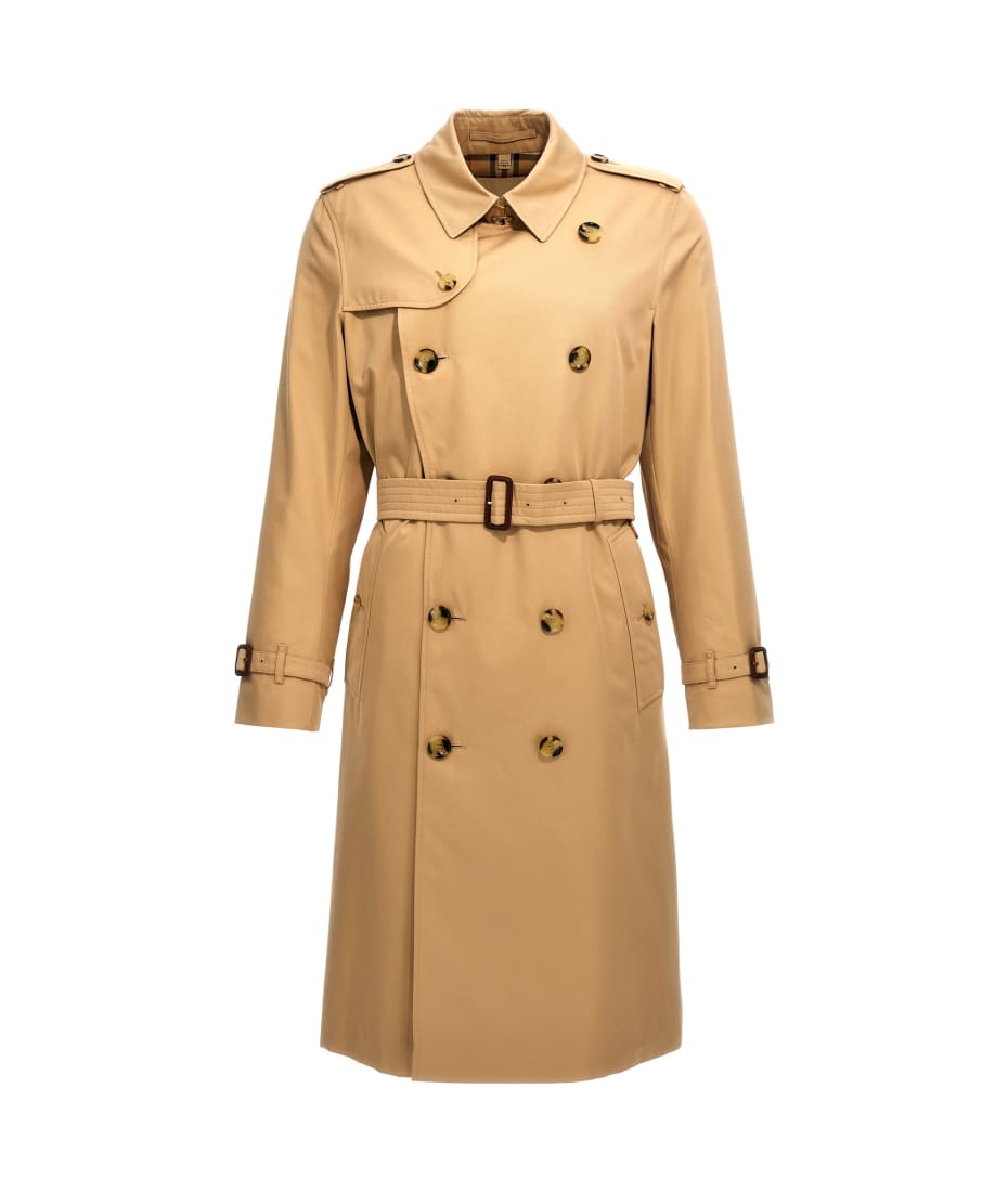 トレンチコート Burberry SS25 'Kensington' trench coat (8079385 HONEY) Burberry Kensington Double-Breasted Trench Coat | Saks Fifth