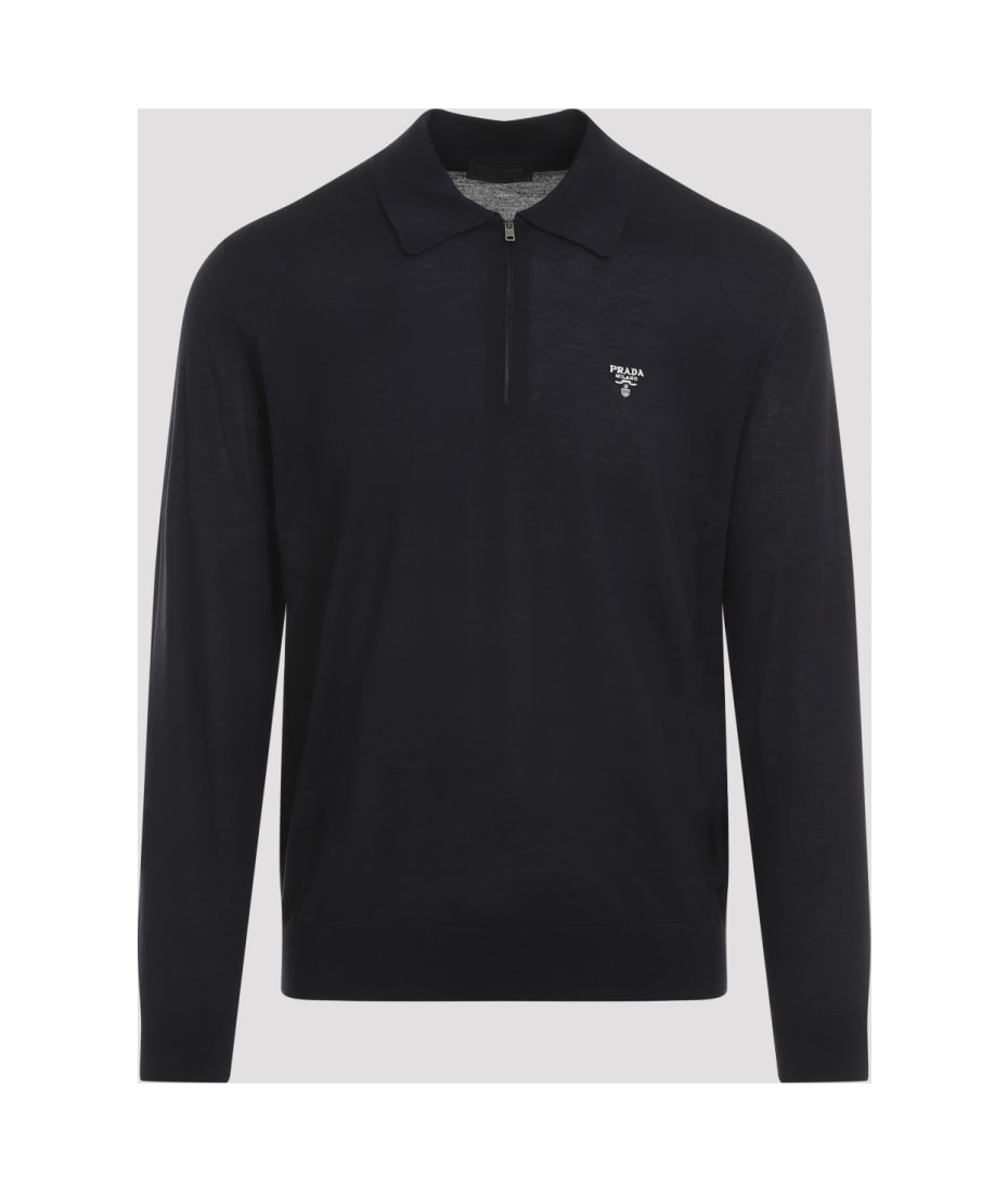 トップス PRADA 90s Archive wool polo sweat Rare 1990s archive PRADA sports knit polo shirt