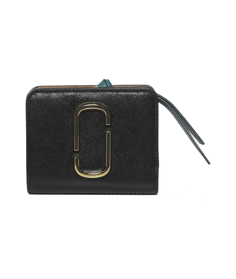 Marc Jacobs Snapshot Leather Crossbody Bag - Black/Honey Ginger