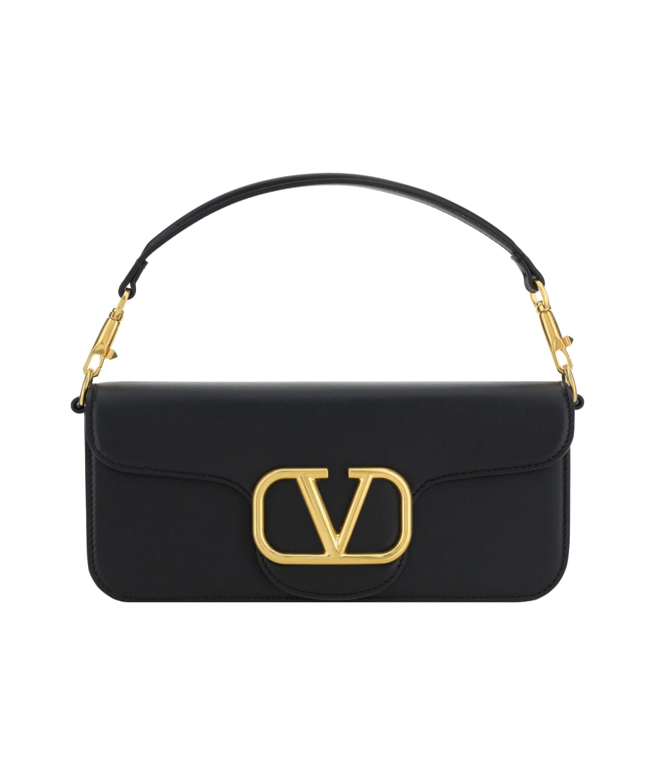 VALENTINO GARAVANI Black Leather Locテδイ Handbag Valentino Garavani Black Leather Locã² Handbag | italist