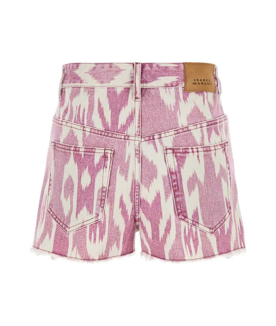 Marant Étoile Printed Denim Lesia Shorts | italist