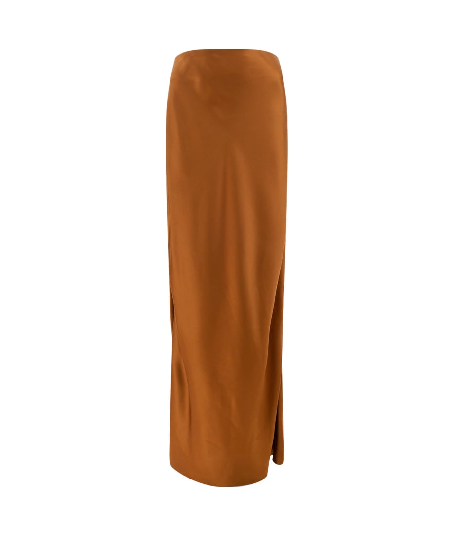 【関税・送料込み】SAINT LAURENT SKIRTS BEIGE SILK SKIRT Saint Laurent Silk Skirt | italist