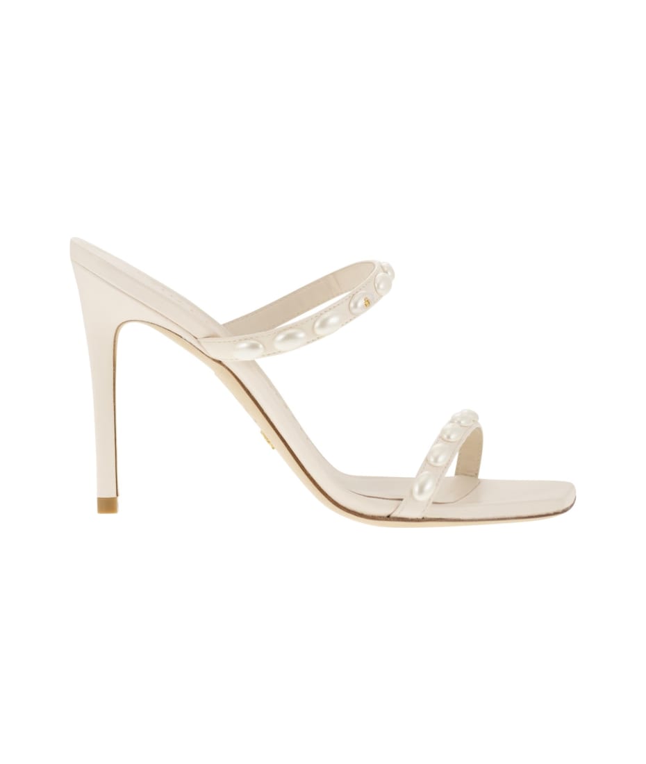 サンダル・ミュール Stuart Weitzman PEARLITA - Sandal with pearls Stuart Weitzman Pearlita - Sandal With Pearls | italist