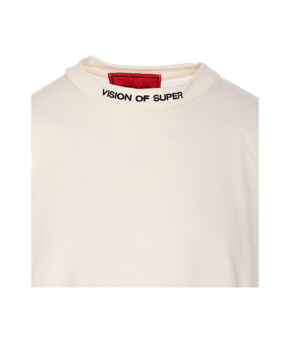 Tシャツ・カットソー VISION OF SUPER RUINED SKULL PRINT AND LOGO T-SHIRT RUINED SKULL T-SHIRT