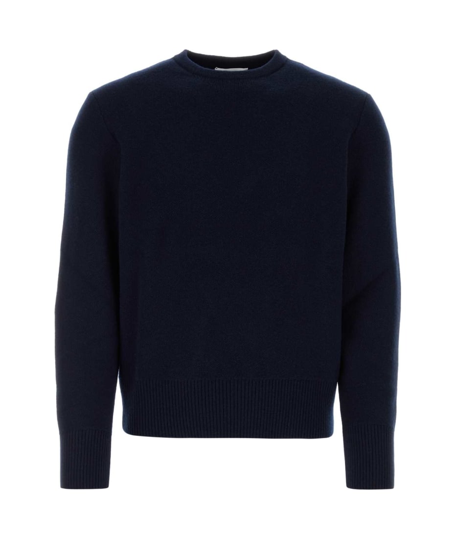 【送料&関税込】Thom Browne Midnight Blue Wool Blend Sweater Thom Browne Midnight Blue Wool Sweater | italist