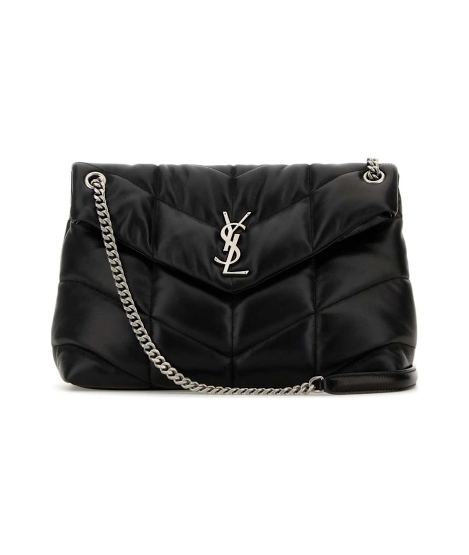 Saint Laurent Black Nappa Leather Medium Puffer Shoulder Bag
