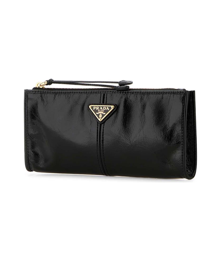 PRADA ブラックレザー ポーチ ブラック サフィアーノレザー ポーチ | PRADA