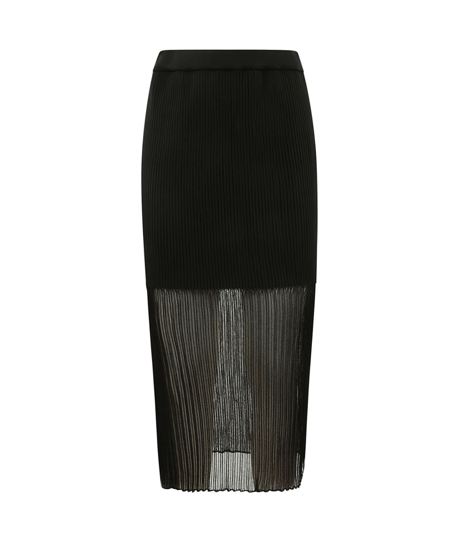 Fluted Lucent Glitter Tight Skirt