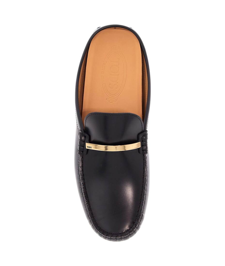 Tod's Black Calfskin Slip-on Loafers | italist