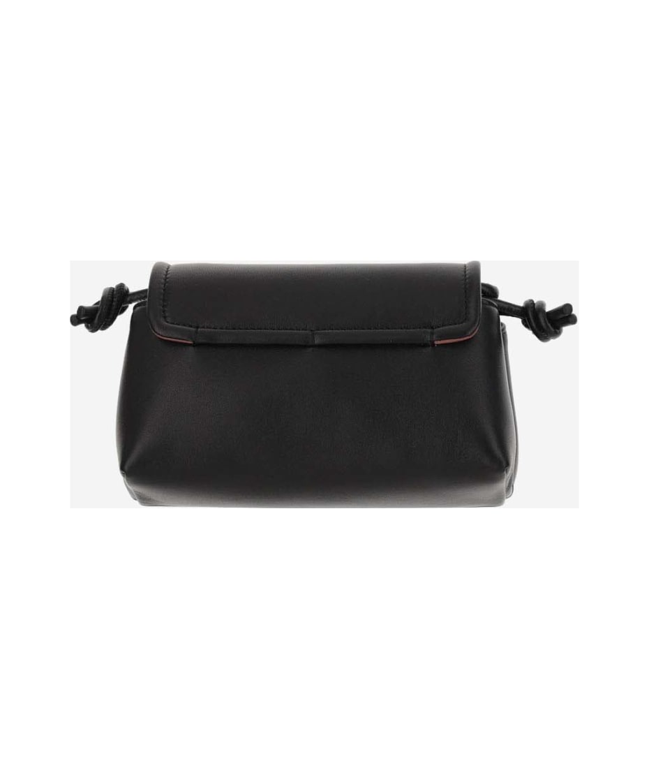 Valentino Garavani Black Leather Vlogo Crossbody Bag