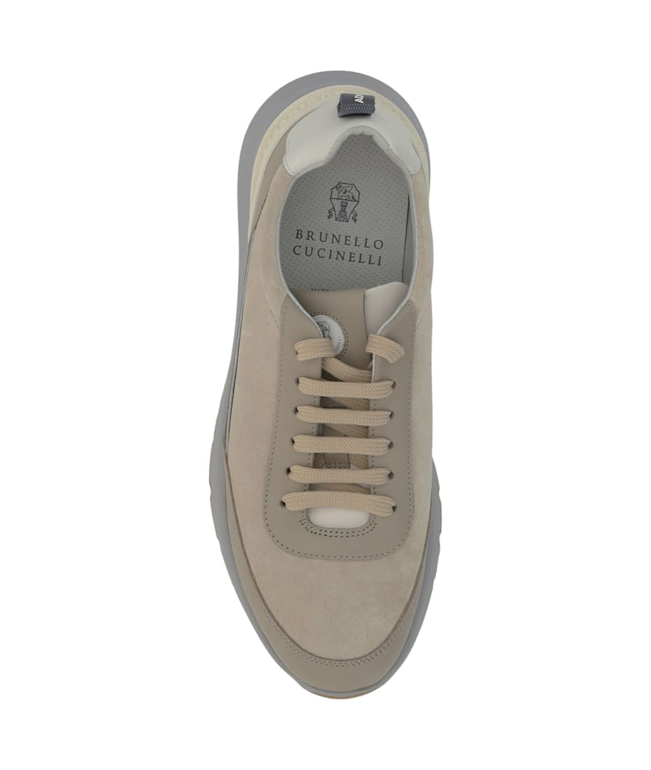スニーカー Brunello Cucinelli Sneaker In Pelle Scamosciata Suede sneakers for Man in Light Brown | Brunello Cucinelli