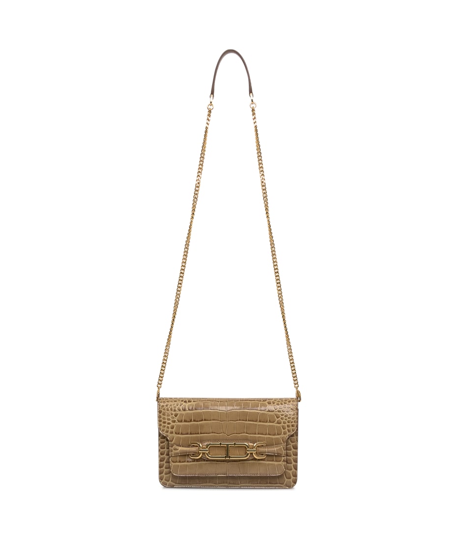 【関税＆送料込み】Tom Ford Small Shoulder Bag. TOM FORD Small Shoulder Bag in Stamped Croc Leather | Neiman