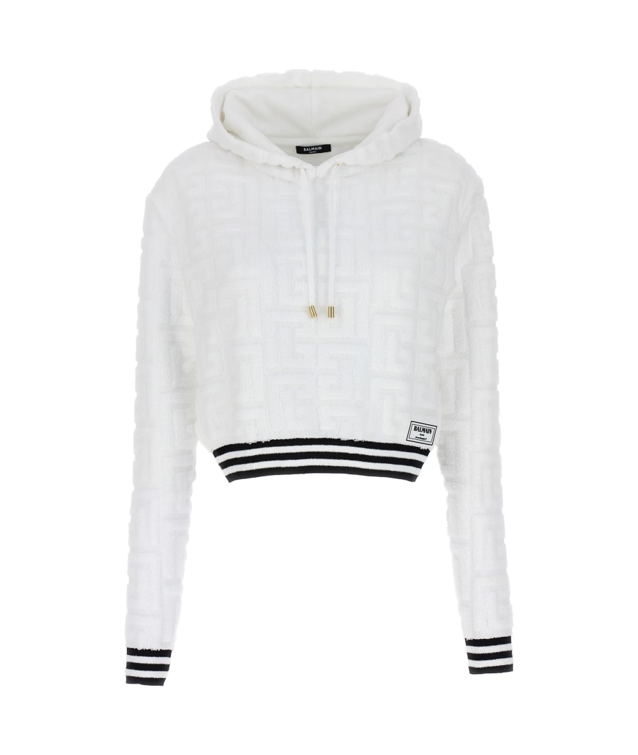 Balmain Monogram Zipped Hoodie