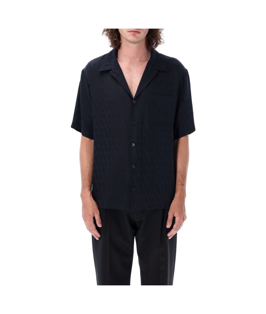 【関税込み】VALENTINO GARAVANI TOILE ICONOGRAPHY SHIRT Valentino Garavani Toile Iconographe Cotton T-shirt | Blue