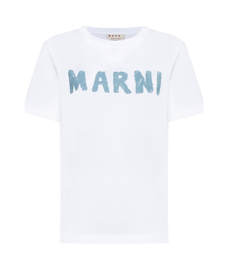 Marni Logo Printed Jersey T-shirt | italist