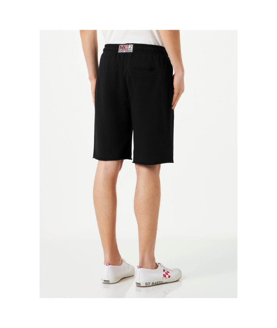 MC2 Saint Barth Man Black Cotton Bermuda ショートパンツ 通販 | italist