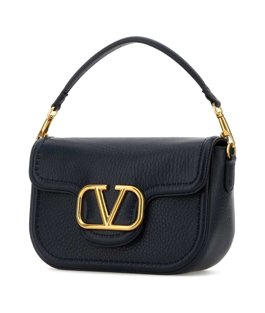 Valentino Garavani Midnight Blue Leather Alltime Shoulder