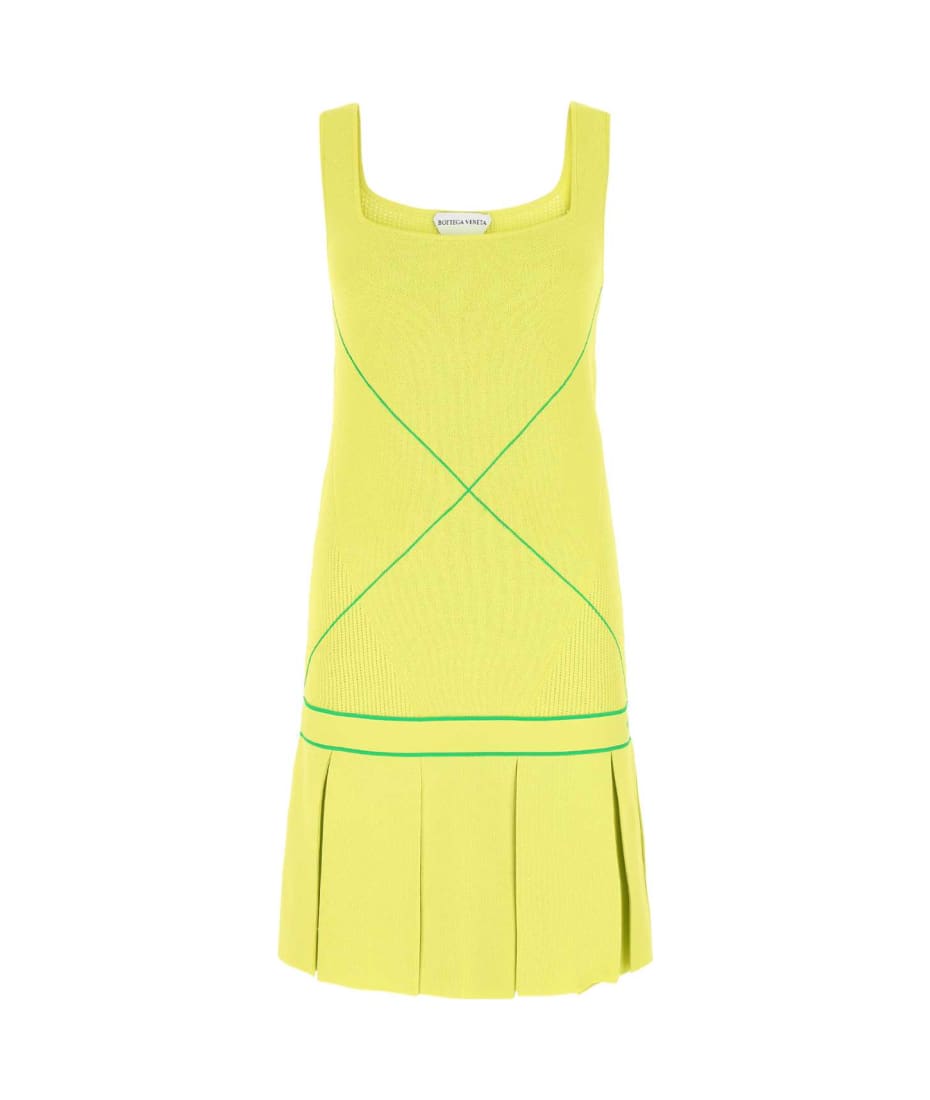 Acid Green Viscose Blend Dress