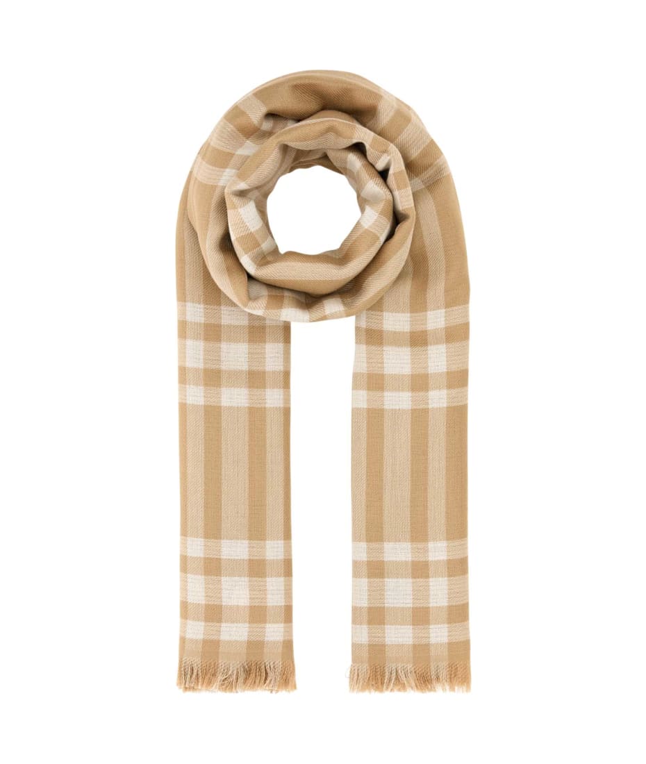 【関税&送料込】Burberry Embroidered Wool Blend Scarf Burberry Embroidered Wool Blend Scarf | italist