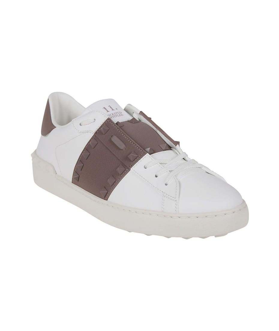 スニーカー Valentino Rockstud Lace-Up Sneakers Valentino Garavani Women's Rockstud Lace Up Sneakers