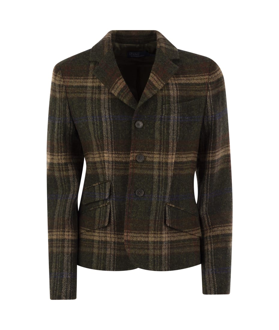 ジャケット Ralph Lauren FW24 Plaid wool blazer (211941405 001) Ralph Lauren Plaid Wool Blazer | italist