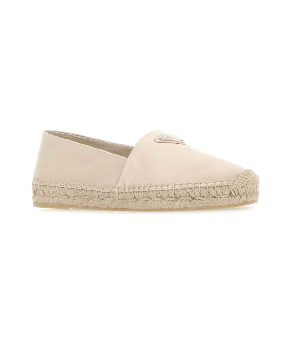 Prada Beige Satin Espadrilles - Beige