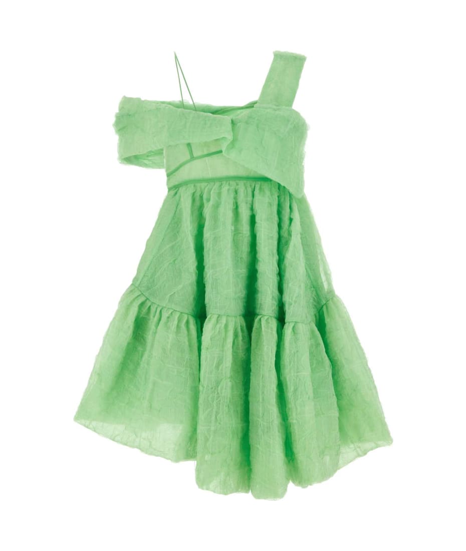 ワンピース CECILIE BAHNSEN Green Silk Blend Soon Mini Dress Cecilie Bahnsen Green Silk Blend Soon Mini Dress | italist