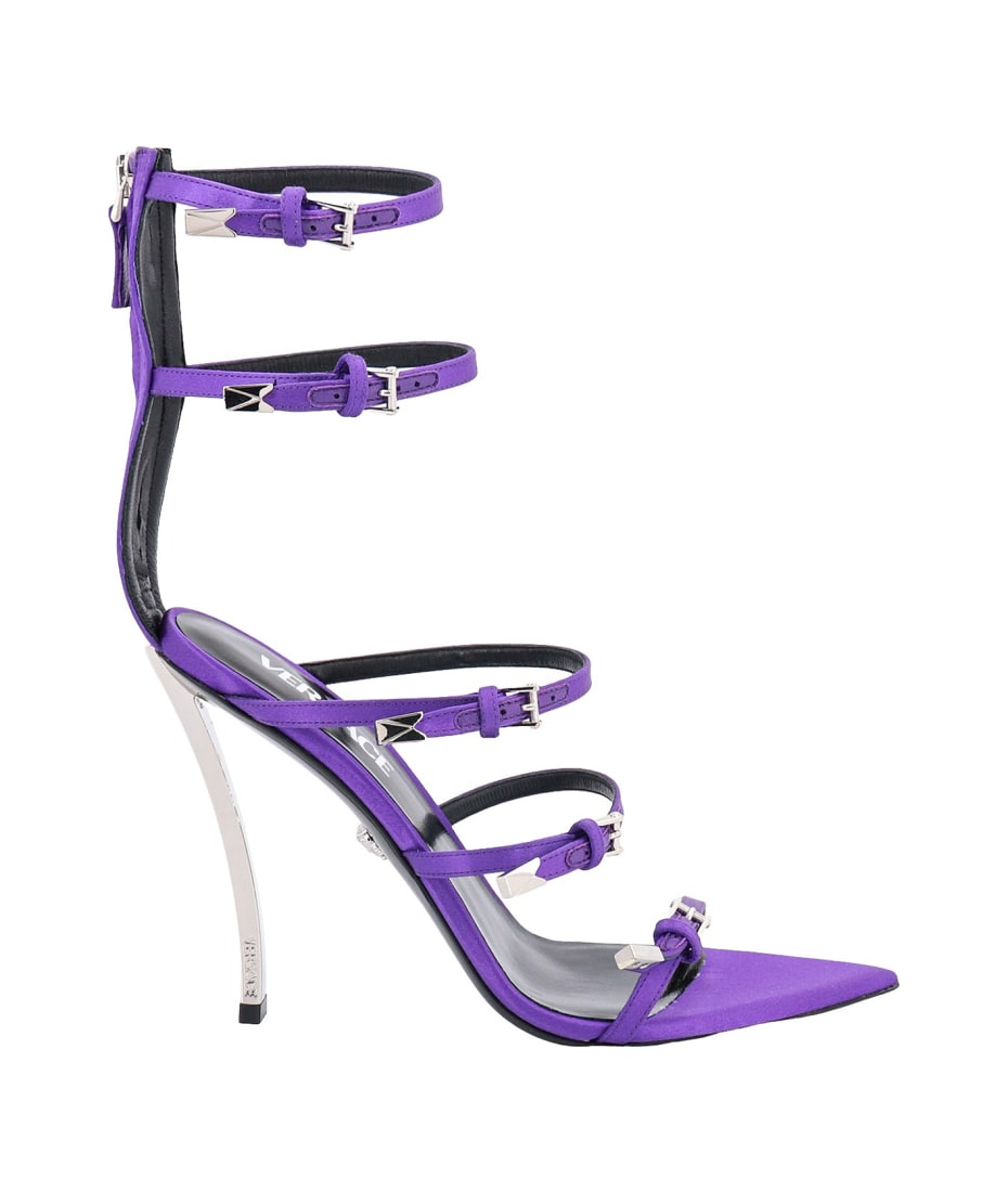 【関税&送料込】Versace Pin-Point Sandal Versace Pin-Point Black Leather Sandal EU 36 Jewelry Trinket