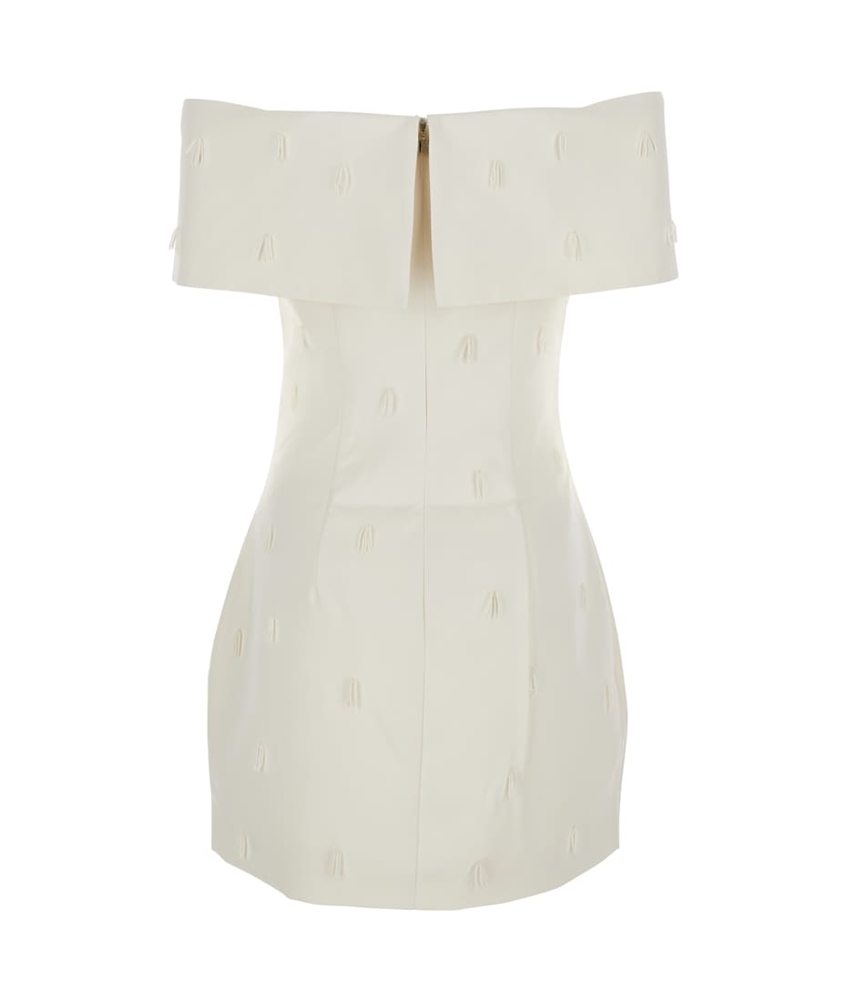 Rotate by Birger Christensen Beaded Satin Mini Dress