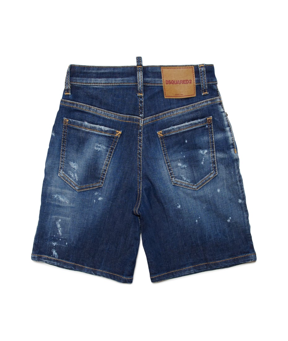 Dsquared2 D2p460m Shorts Dsquared Dark Denim Shorts With