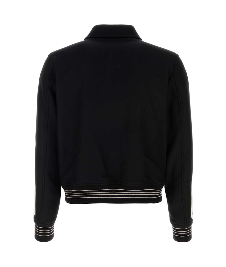 MA-1 Amiri Black Wool Blend Bomber Jacket AMIRI Black Wool Blend Bomber Jacket | italist