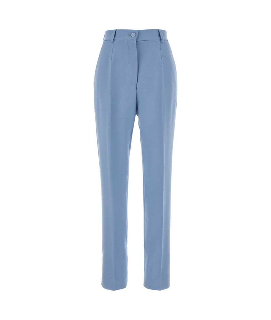 【送料&関税込】Dolce & Gabbana Cerulean Blue Crepe Pant Dolce & Gabbana Cerulean Blue Crepe Pant | italist