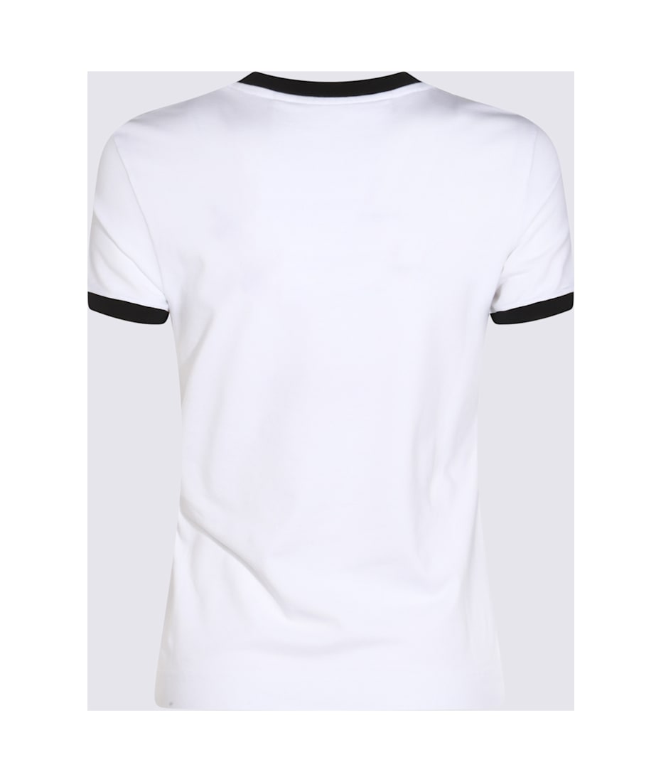 Givenchy White And Black Cotton T-shirt | italist