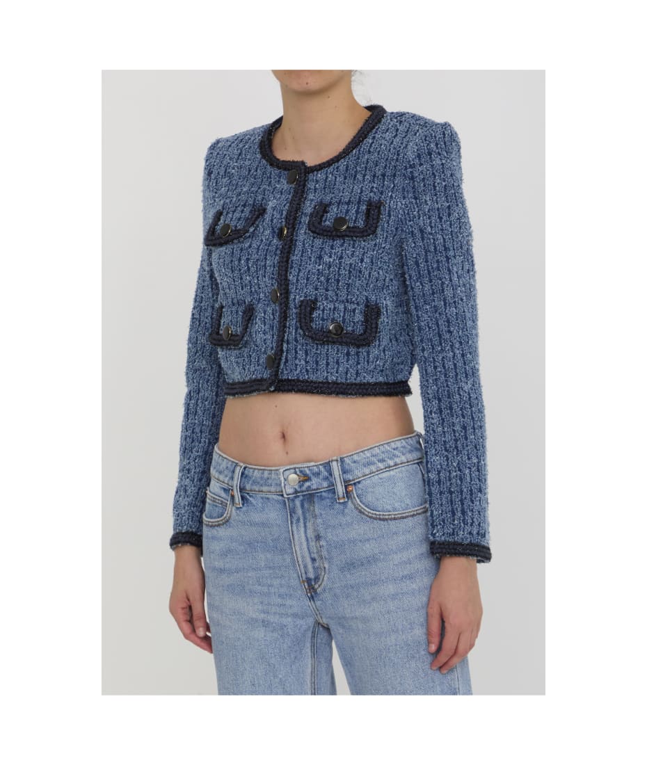 Self-Portrait｜DENIM JACKETS (TEXTURED DENIM JACKET (PF2 self-portrait Textured Denim Jacket | italist