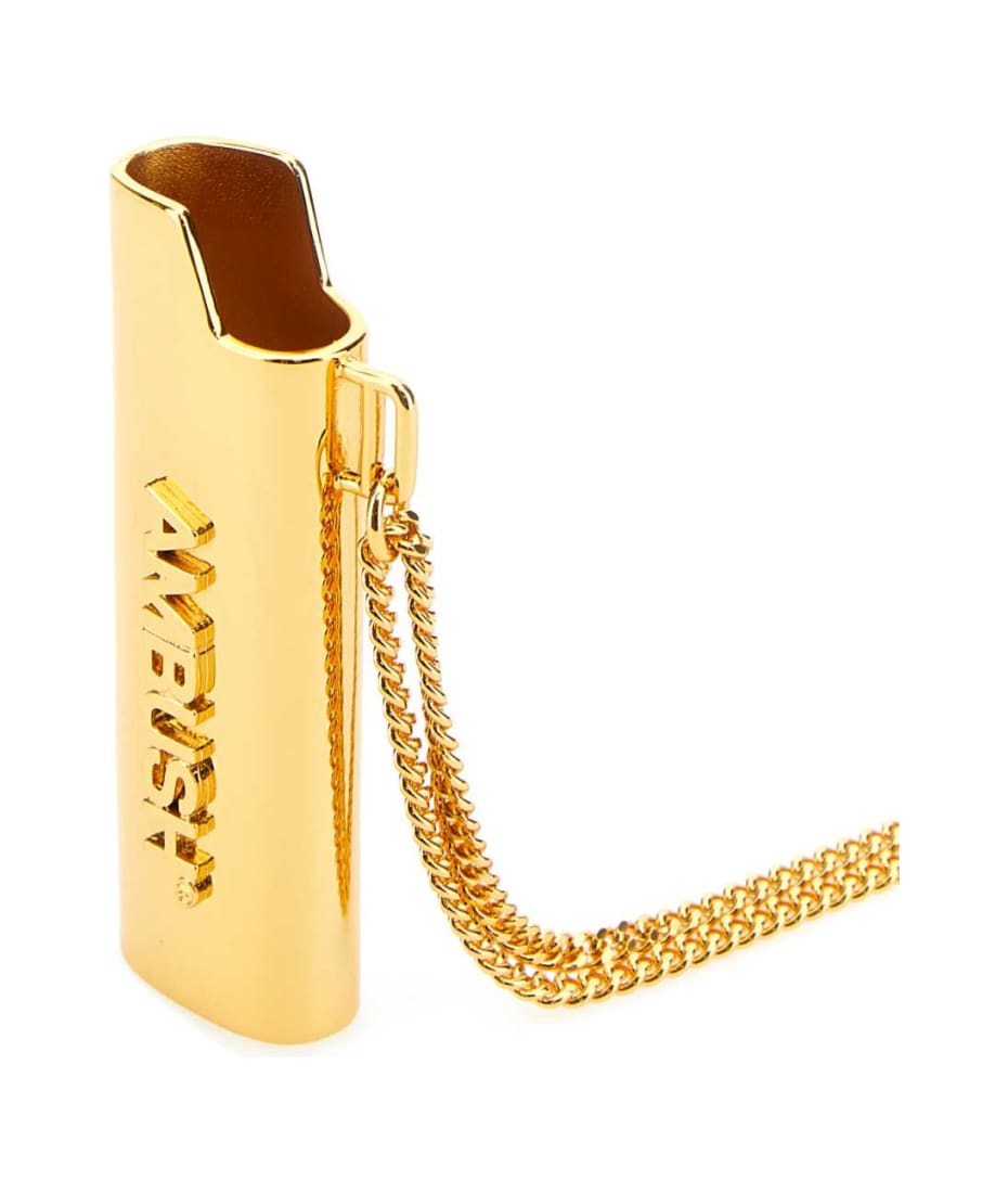 AMBUSH Gold Metal Lighter Case Necklace | italist