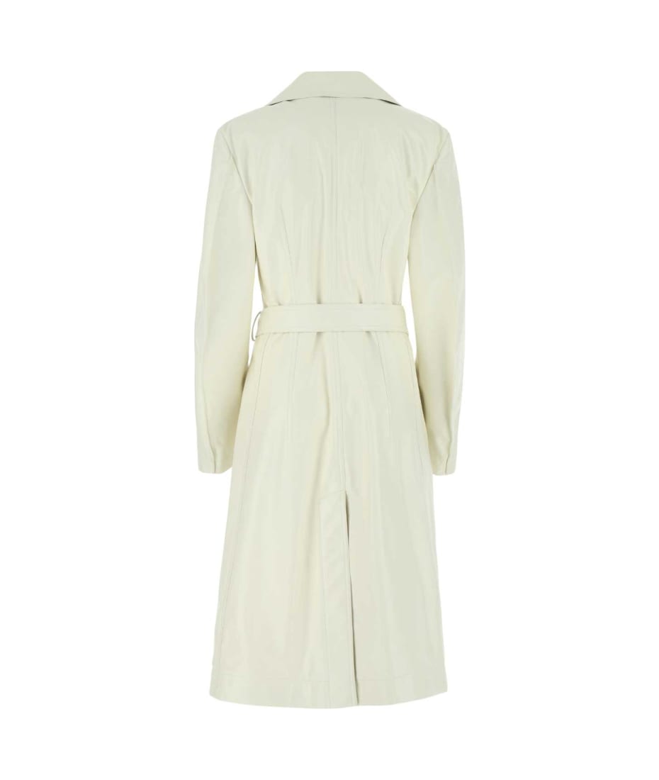 Bottega Veneta Ivory Leather Coat | italist Bottega Veneta Ivory Leather Coat | italist