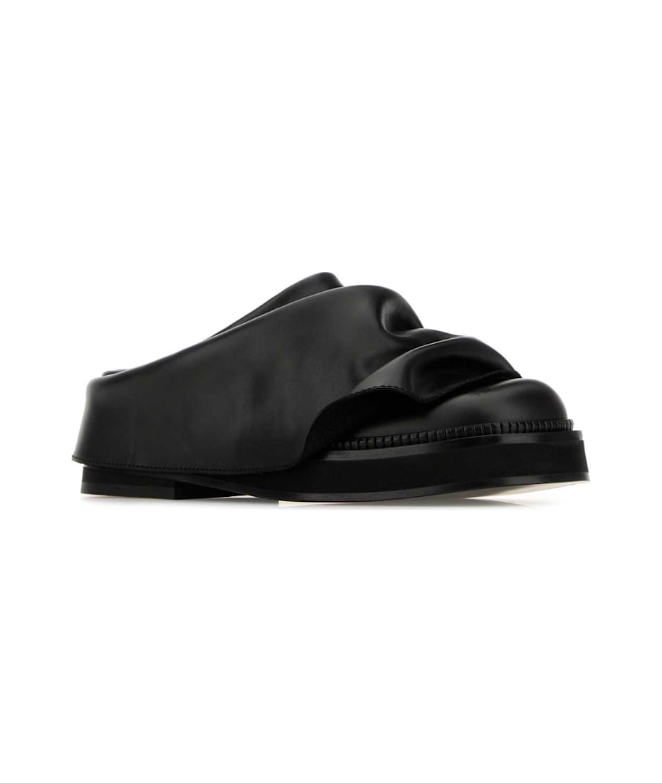 サンダル・ミュール THE ATTICO Black Leather Mini Robin Slippers The Attico Black Leather Mini Robin Slippers | italist