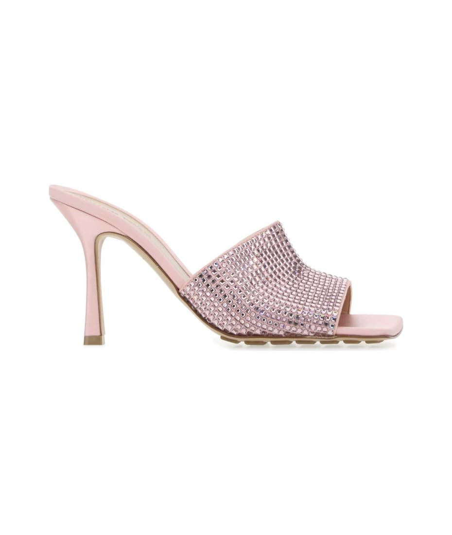 サンダル・ミュール BOTTEGA VENETA Pink Satin Stretch Mules Bottega Veneta Pink Satin Stretch Mules | italist