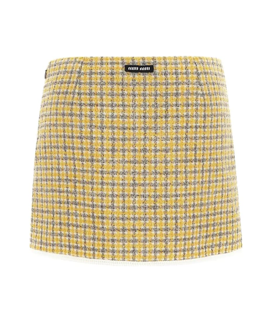 【送料&関税込】Miu Miu Two-tone BouclA£AC Mini Skirt Miu Miu Two-tone Bouclã© Mini Skirt | italist
