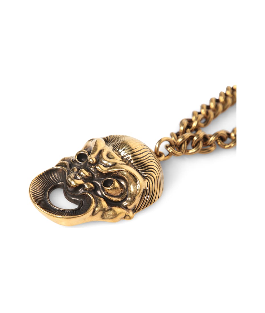 【送料&関税込】Etro Gold Theater Mask Necklace Etro Gold Theater Mask Necklace | italist