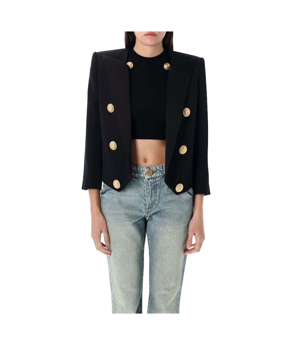 【送料&関税込】Balmain 6 Buttons Cropped Jacket Balmain 6 Buttons Cropped Jacket | italist