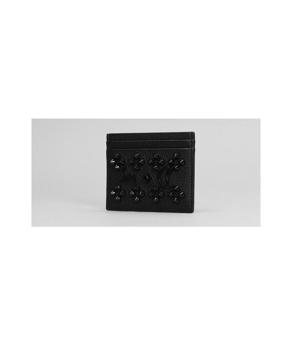 【Christian Louboutin】 カードケース Wallet Card holder Kios - Card holder - Grained calf leather - Loubi